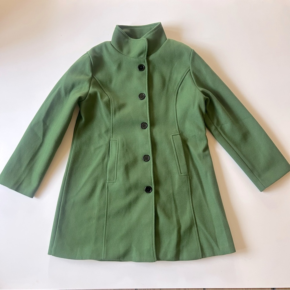 Green Button Down Pea Coat size M